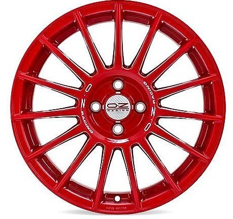 OZ Racing SUPERTURISMO LM RED WHITE LETTERING 4h 7×17 4x100