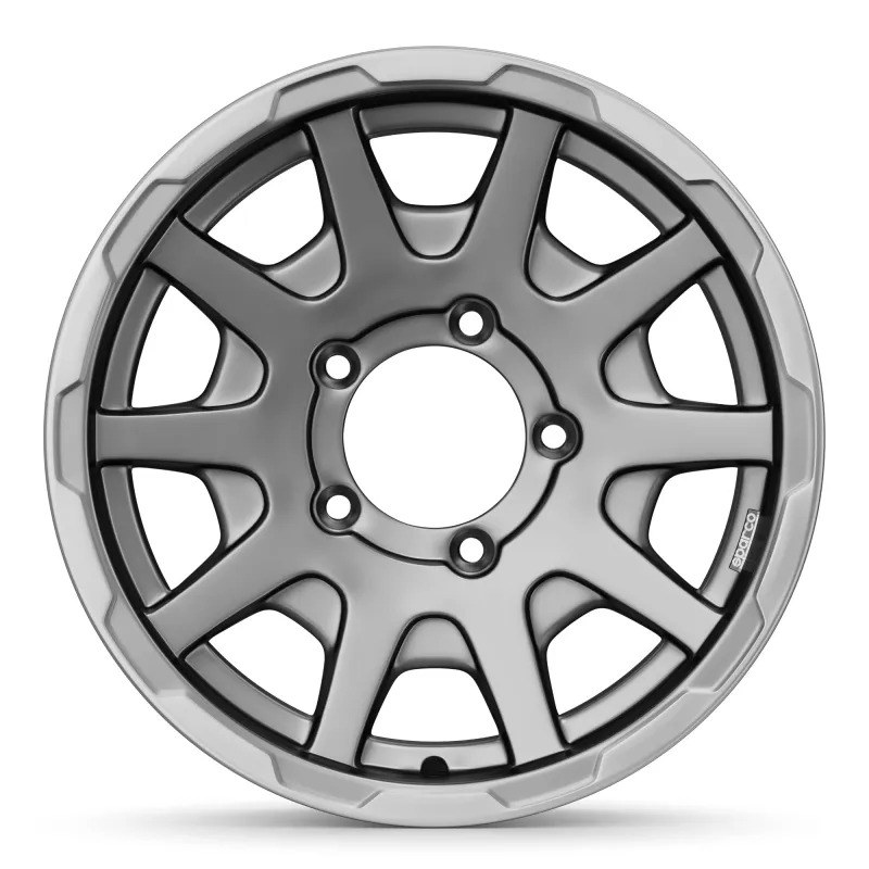Sparco Dakar Matt Dark Greey Lip Polished NO CAP 5.5×16 5x139.7